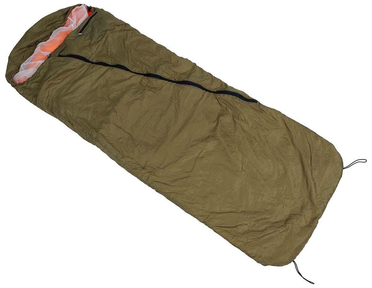 CZ Schlafsack, Sommer, oliv/orange, gebr.