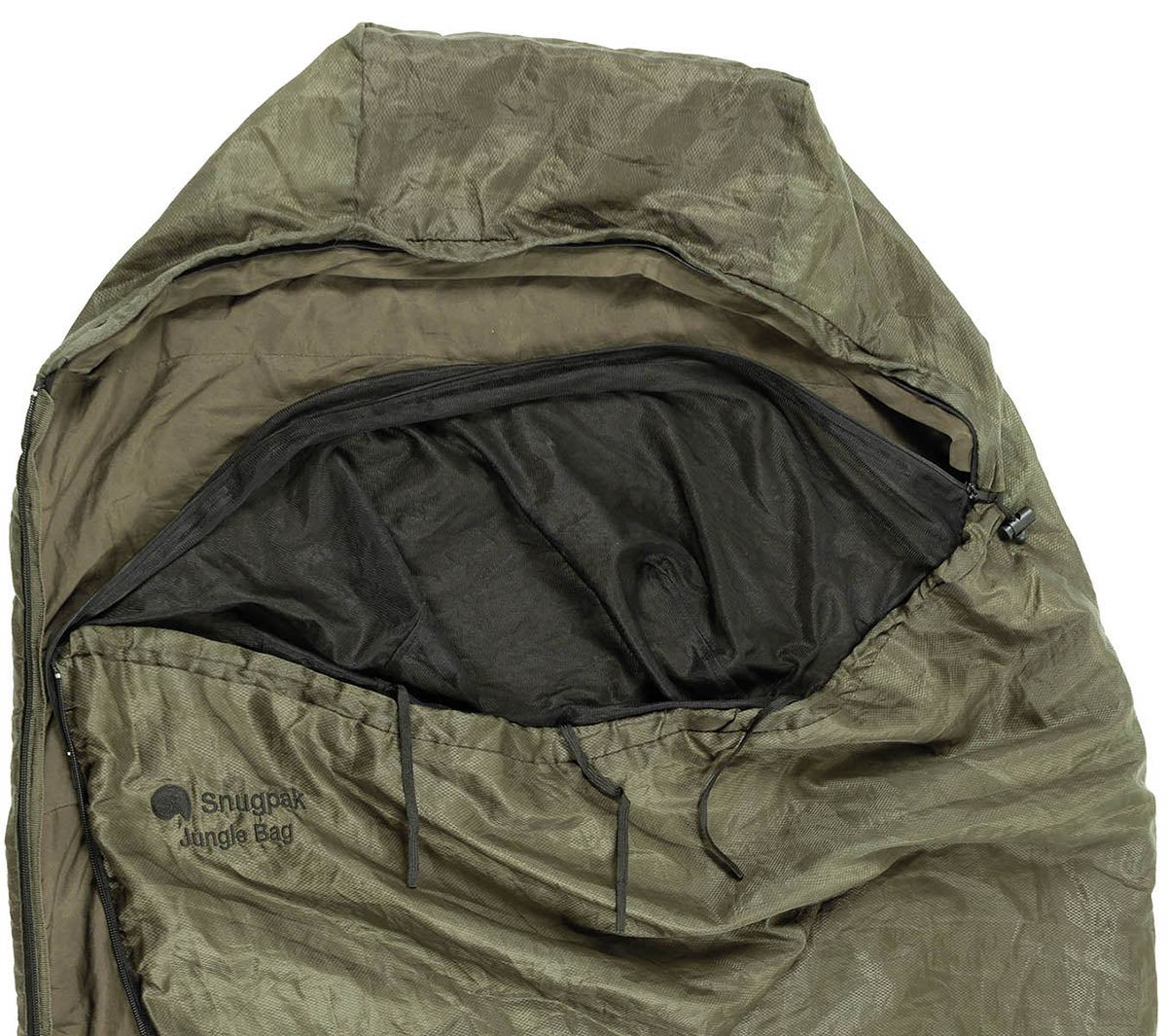 Brit. Schlafsack, Snugpak, "Jungle Bag" oliv, gebr.
