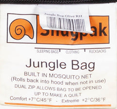 Brit. Schlafsack, Snugpak, "Jungle Bag" oliv, gebr.