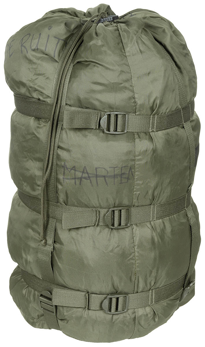 Holl. Kompressionssack, gebr., für Schlafsack, oliv