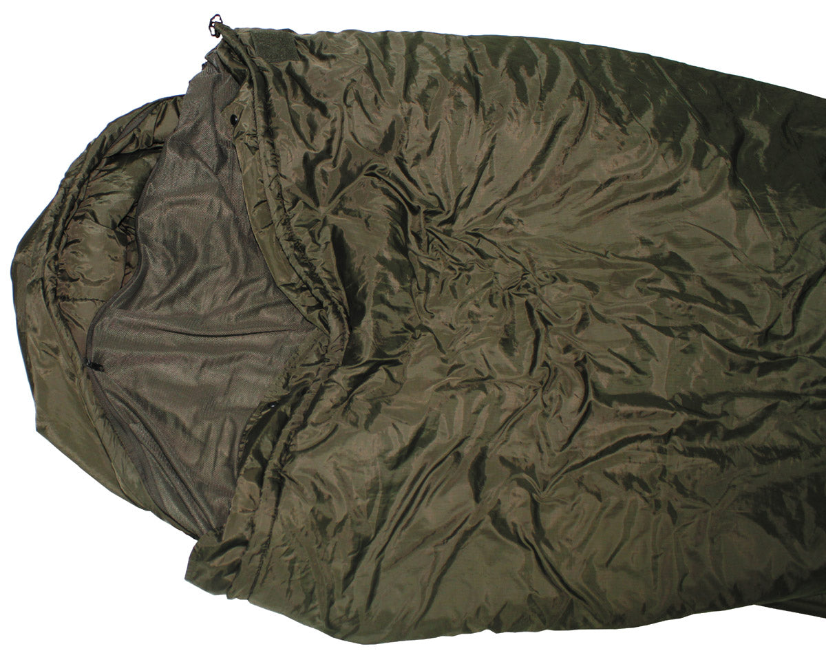 Holl. Mumienschlafsack, mit Kopfmoskitonetz, gebr.