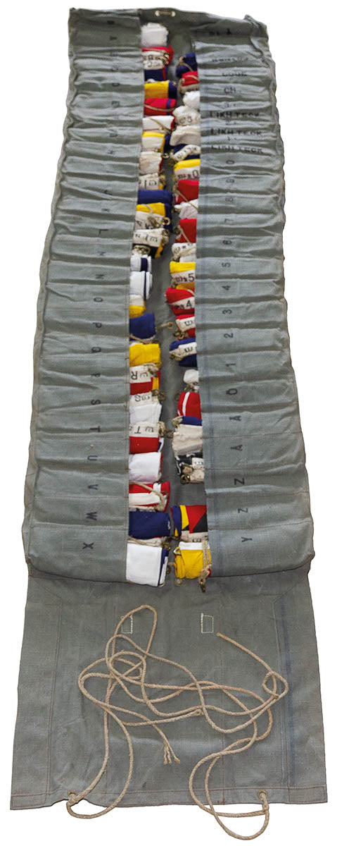 Schwed. Signalflaggensatz, "Marine", neuw., Lagerspuren