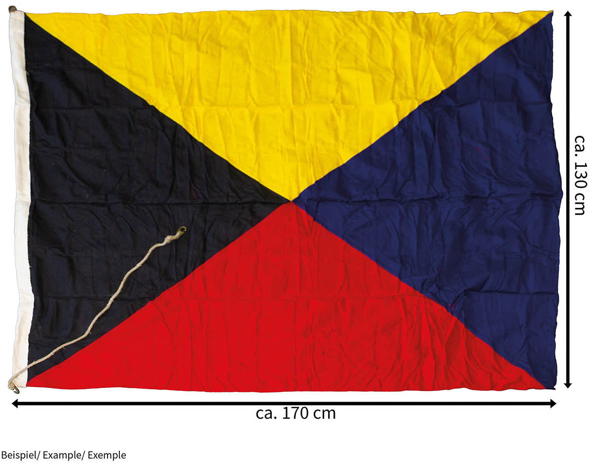 Schwed. Signalflaggensatz, "Marine", neuw., Lagerspuren