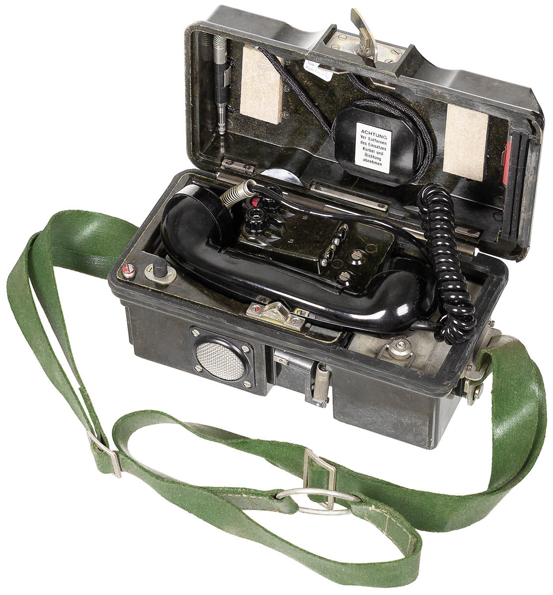 NVA Feldtelefon, neuw., mit Zubehör, im Koffer