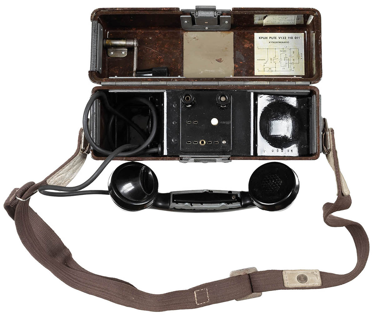 Finn. Feldtelefon, gebr., TOP ZUSTAND