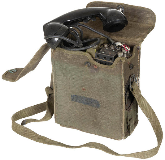 US Feldtelefon, EE-8, mit Canvastasche, gebr.