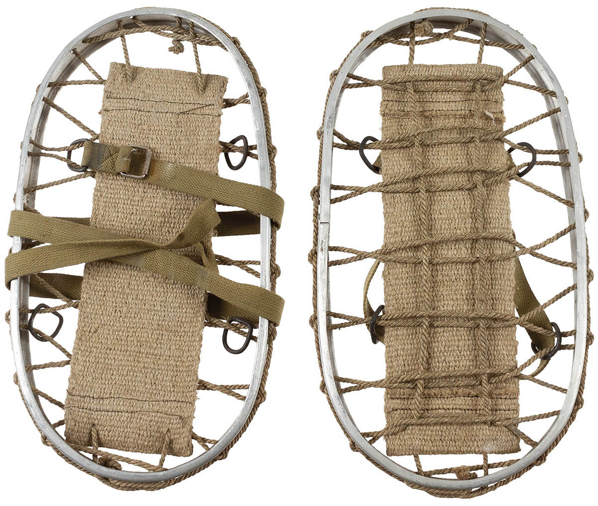 Ital. Schneeschuhe, mit Riemen, gebr.