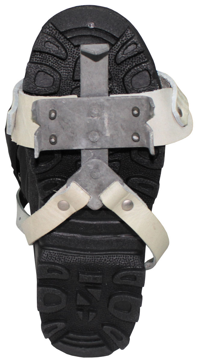 Brit. Steigeisen, Paar, Lederbänder, DECO, gebr,