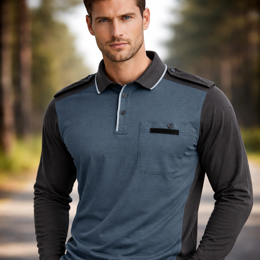 Brit. Poloshirt, langarm, gebr.