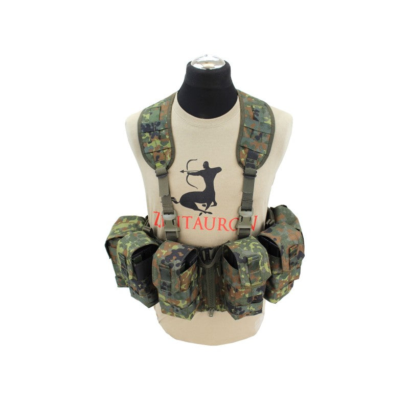 Nonmodularer Split Front Chest Rig - Flecktarn