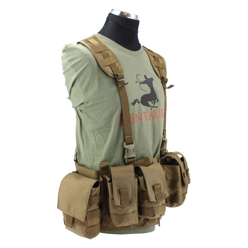 Nonmodularer Split Front Chest Rig - Coyote