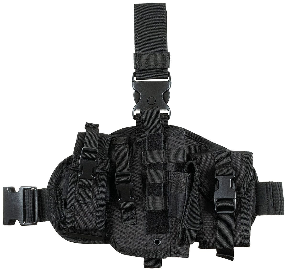 Pistolenbeinholster "MOLLE" Waffenholster/Zubehör MFH Standard Schwarz 