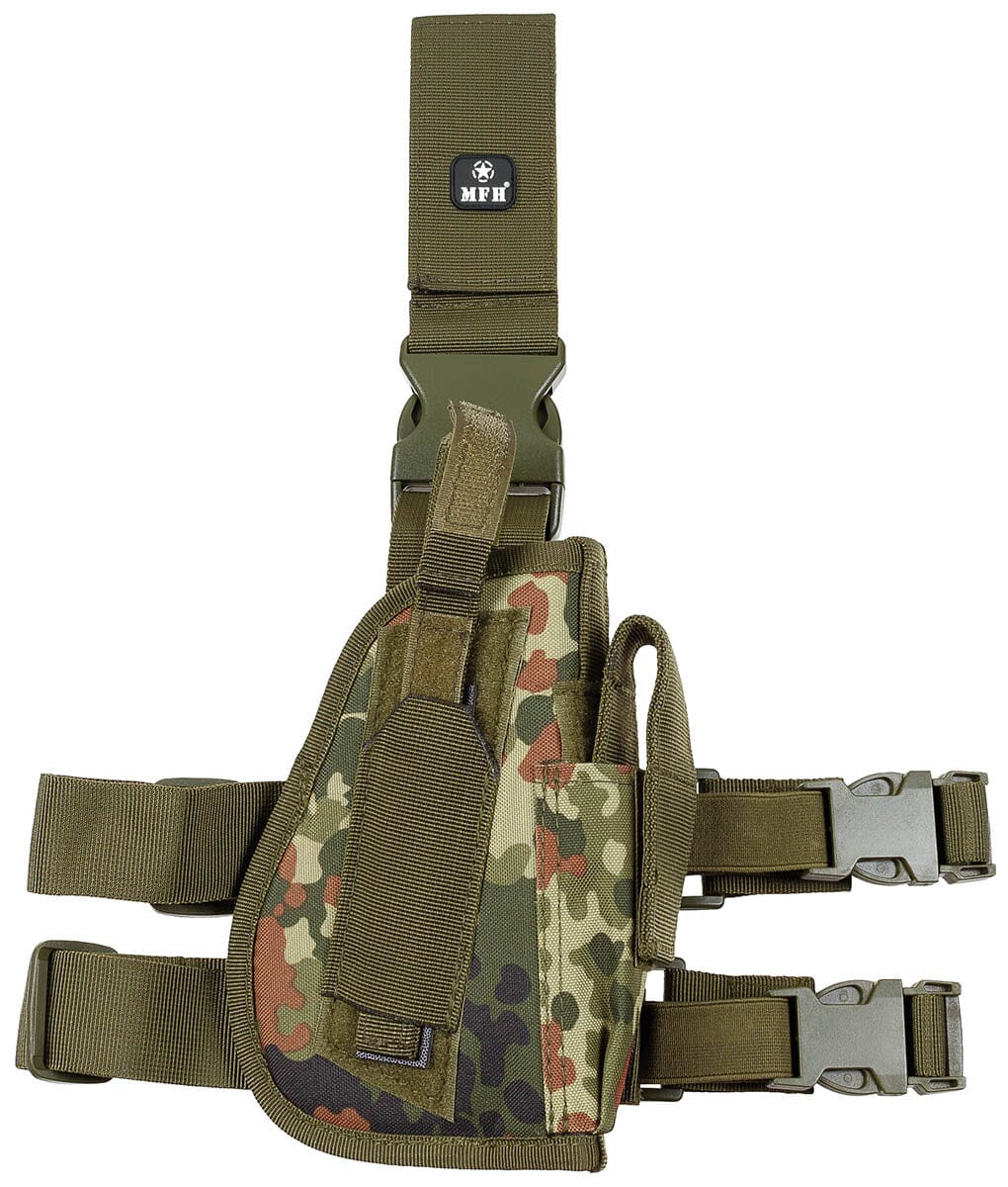 Pistolenbeinholster rechts Waffenholster/Zubehör MFH Standard Flecktarn 