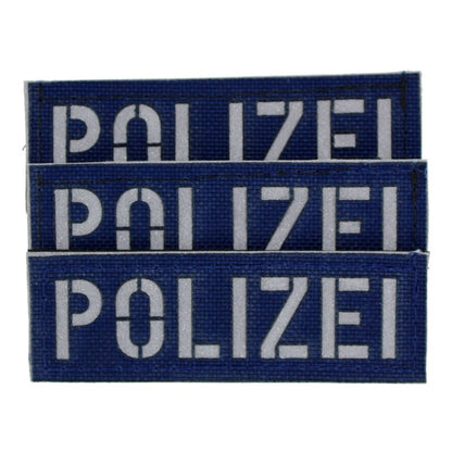 Polizei Patch klein - Dunkelblau - Silber Reflex