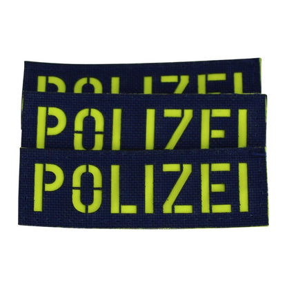Polizei Patch klein - Dunkelblau - Gelb