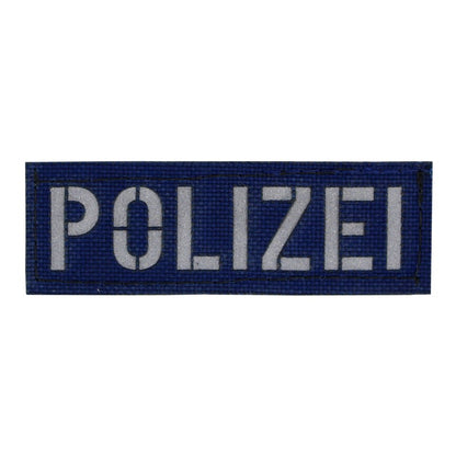 Polizei Patch klein - Dunkelblau - Silber Reflex