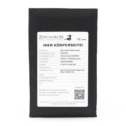 Weichballistik Plattenträger Seite (Paar) VPAM 3 Plus - Schwarz