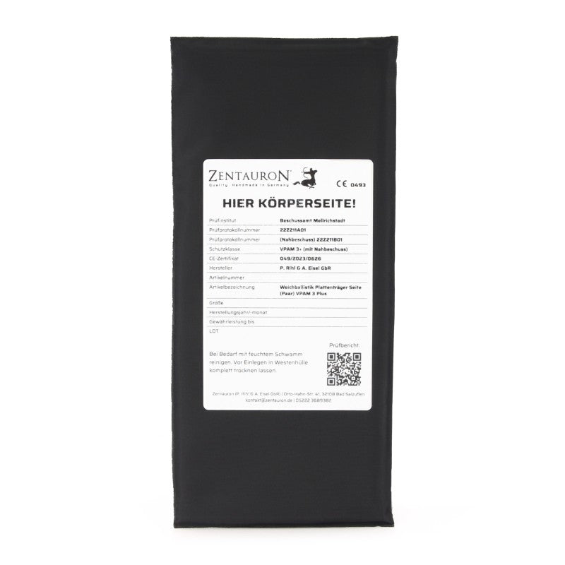 Weichballistik Plattenträger Seite (Paar) VPAM 3 Plus - Schwarz